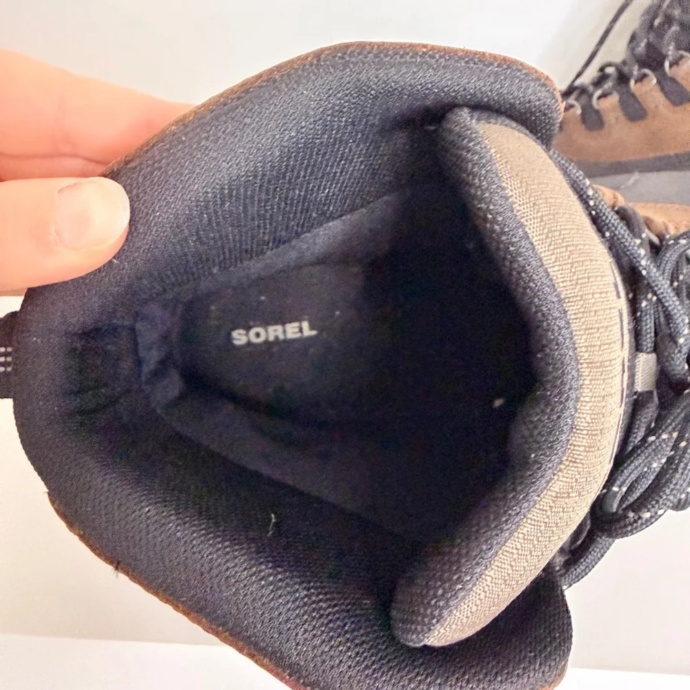 Sorel Men's Brown Black OutDry Waterproof Thinsulate Boots Size 14